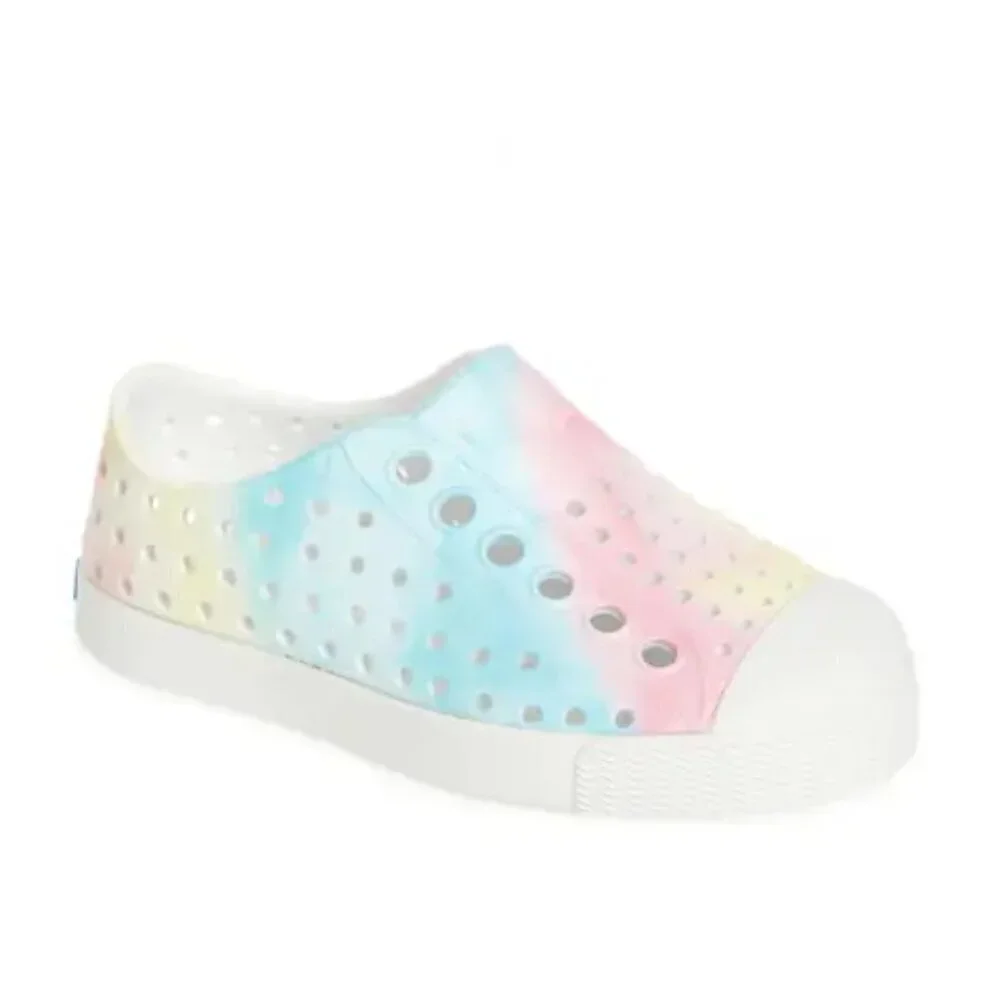 NATIVE Shoes Kids' Jefferson Water Friendly Slip-On Sneaker in Pastel Tie Dye